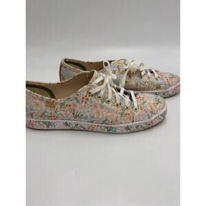 KEDS WOMEN'S RIFLE PAPER CO KICKSTART FLORAL Meadow Creme SIZE 9
